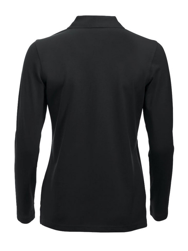 Poloshirt Langarm Marion Schwarz